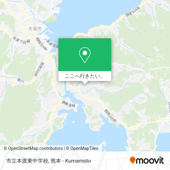 市立本渡東中学校地図