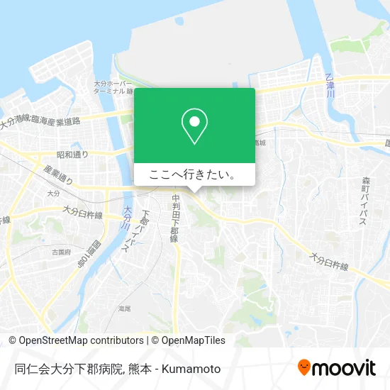 同仁会大分下郡病院地図