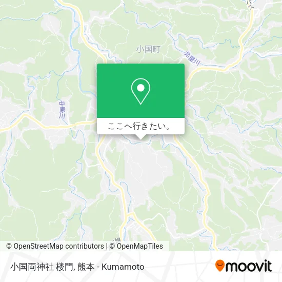 小国両神社 楼門地図