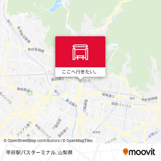 甲府駅バスターミナル地図