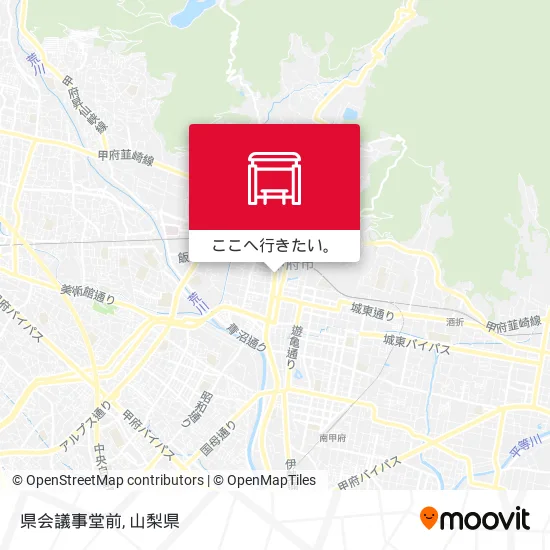 県会議事堂前地図