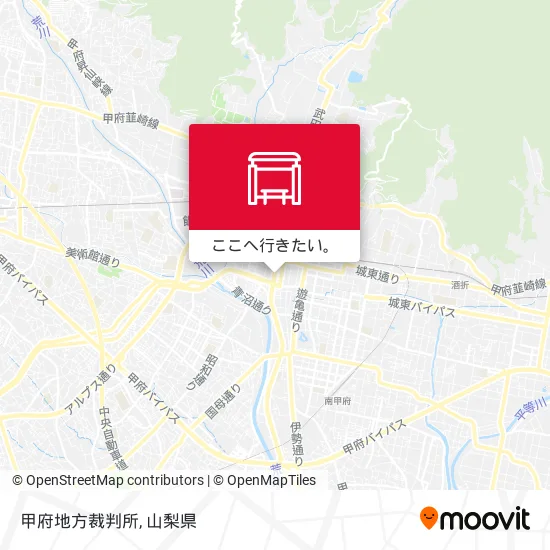 甲府地方裁判所地図