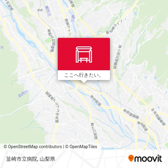 韮崎市立病院地図