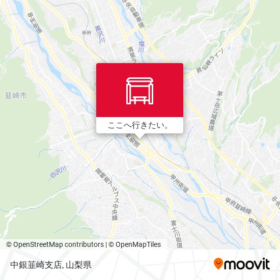 中銀韮崎支店地図