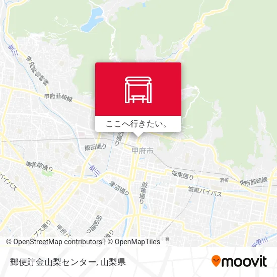 郵便貯金山梨センター地図