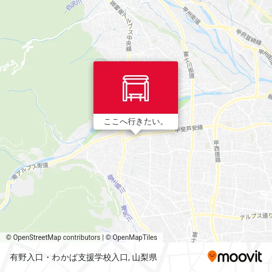 有野入口・わかば支援学校入口地図