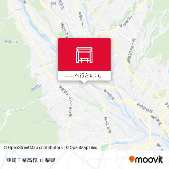 韮崎工業高校地図