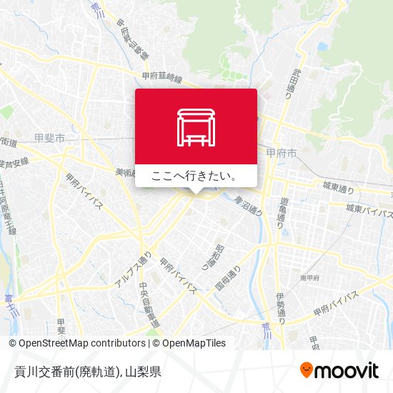 貢川交番前(廃軌道)地図