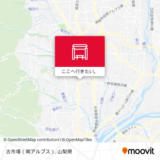 古市場（南アルプス）地図
