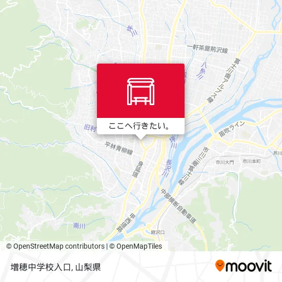 増穂中学校入口地図