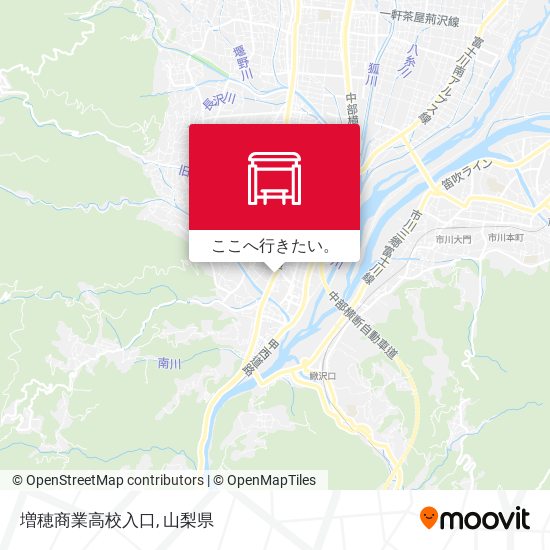 増穂商業高校入口地図