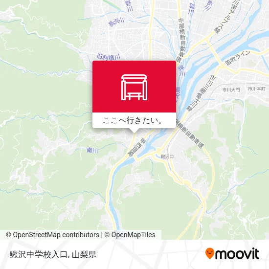 鰍沢中学校入口地図