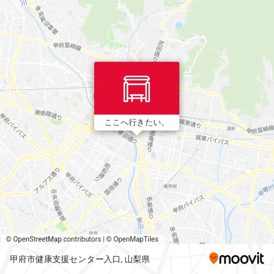 甲府市健康支援センター入口地図