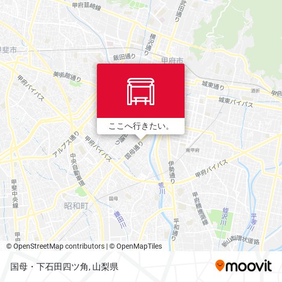 国母・下石田四ツ角地図