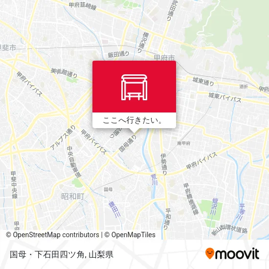 国母・下石田四ツ角地図
