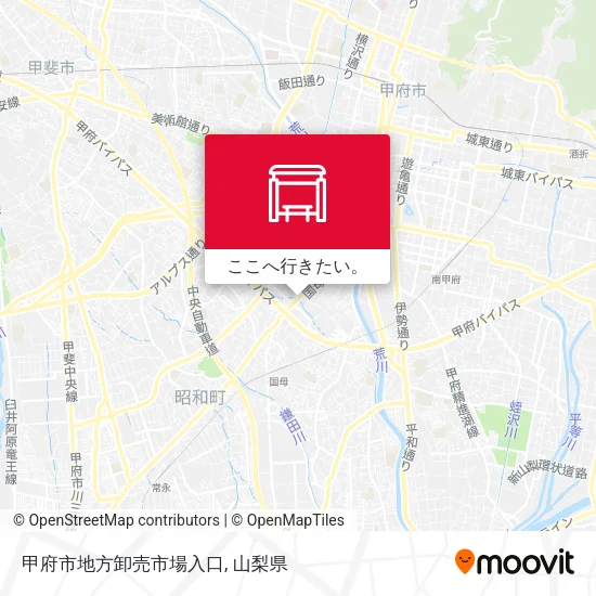 甲府市地方卸売市場入口地図