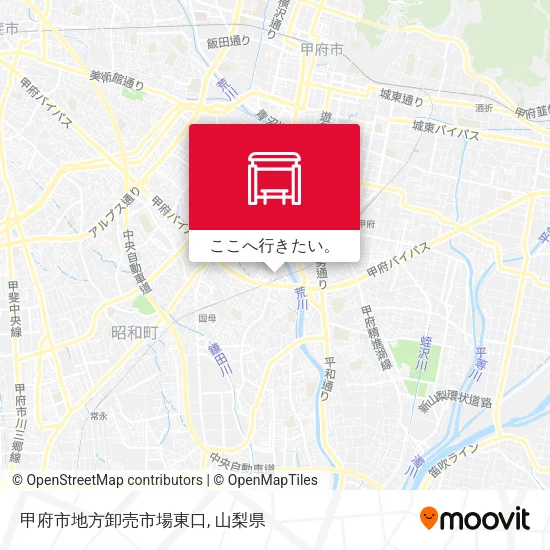 甲府市地方卸売市場東口地図