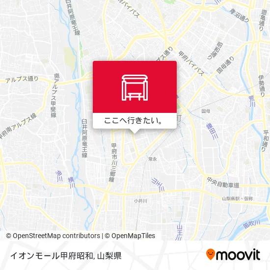 イオンモール甲府昭和地図