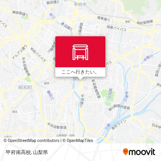 甲府南高校地図