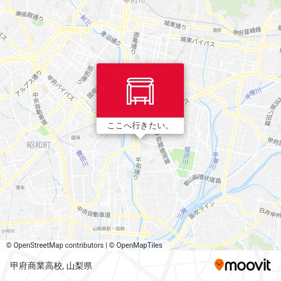 甲府商業高校地図