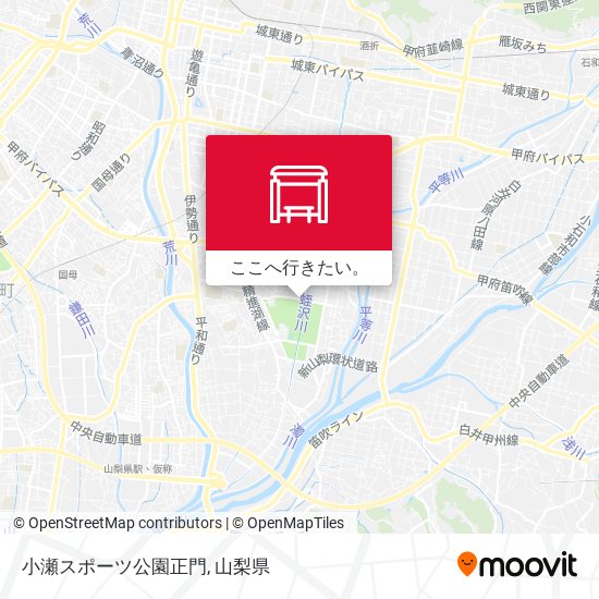 小瀬スポーツ公園正門地図