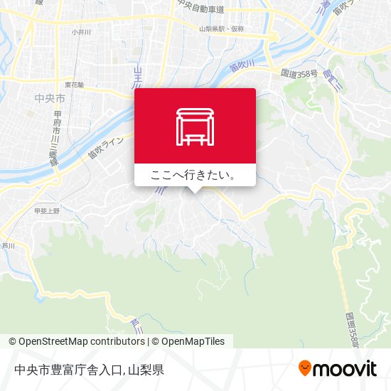 中央市豊富庁舎入口地図