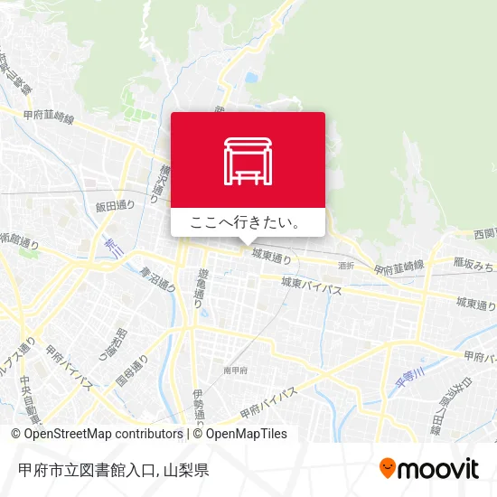 甲府市立図書館入口地図
