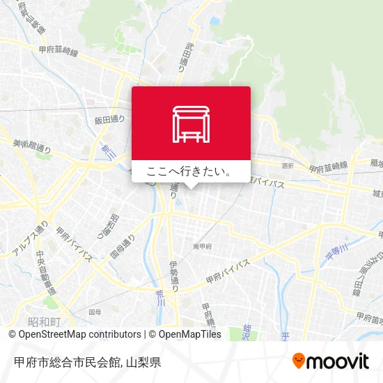 甲府市総合市民会館地図