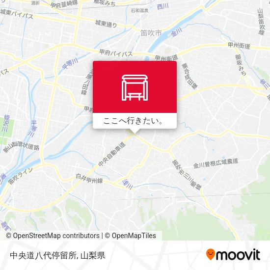 中央道八代停留所地図