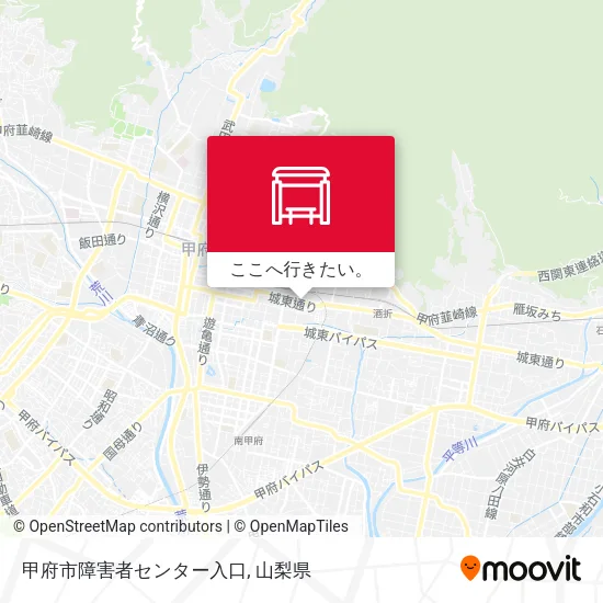 甲府市障害者センター入口地図