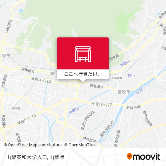 山梨英和大学入口地図