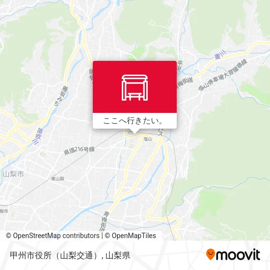 甲州市役所（山梨交通）地図