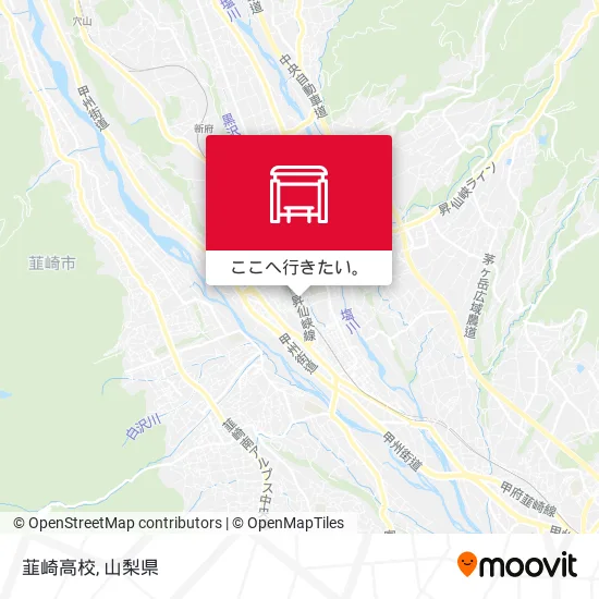 韮崎高校地図