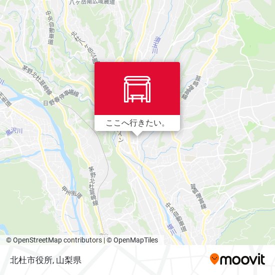 北杜市役所地図