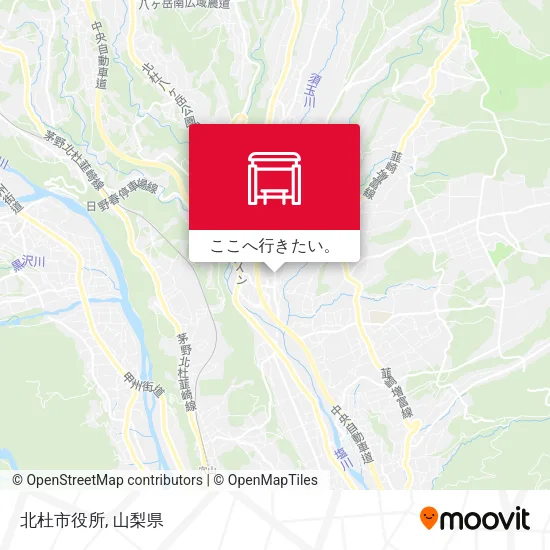 北杜市役所地図