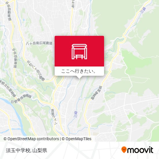 須玉中学校地図