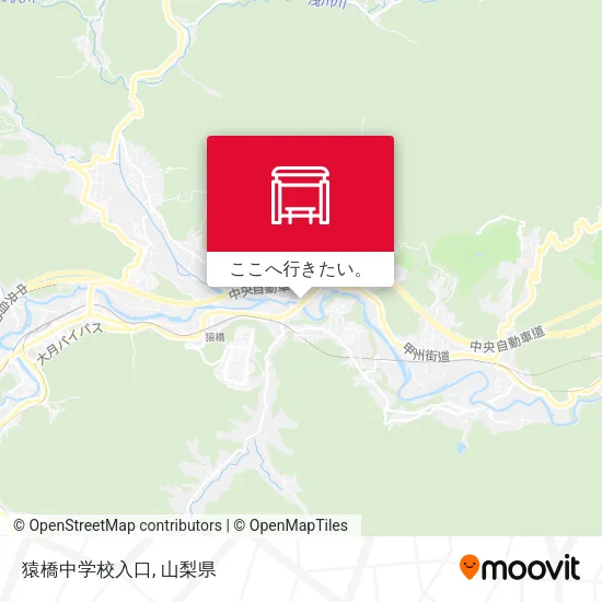猿橋中学校入口地図