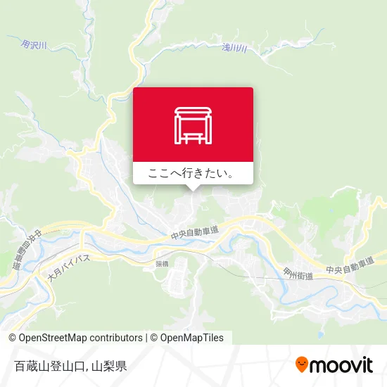 百蔵山登山口地図