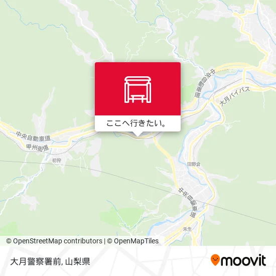 大月警察署前地図