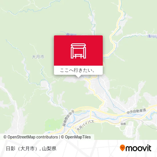 日影（大月市）地図