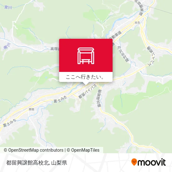 都留興譲館高校北地図
