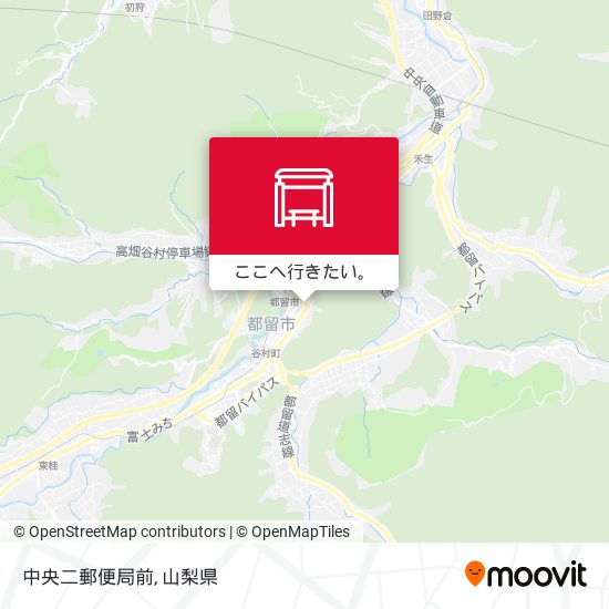 中央二郵便局前地図