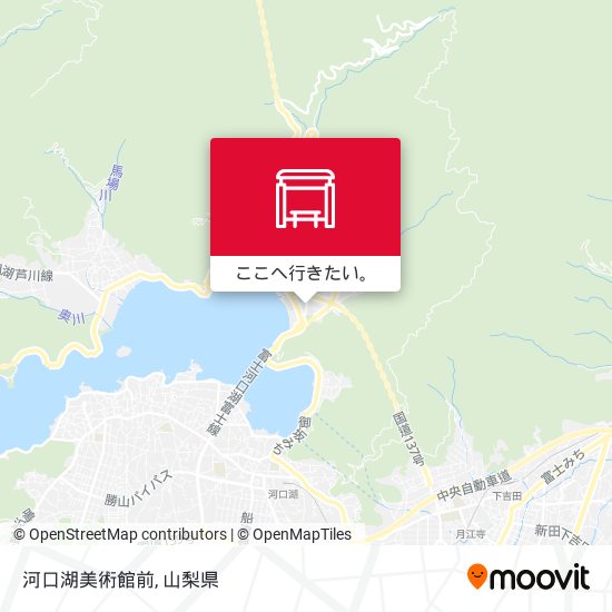 河口湖美術館前地図