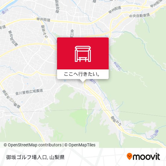 御坂ゴルフ場入口地図