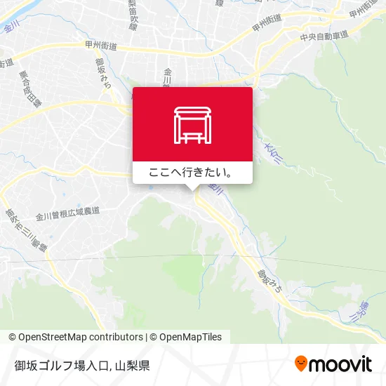 御坂ゴルフ場入口地図