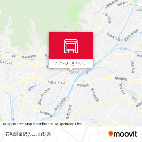 石和温泉駅入口地図