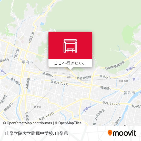 山梨学院大学附属中学校地図