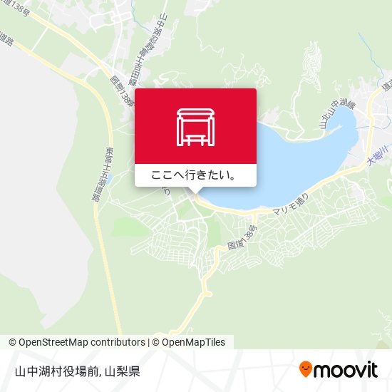 山中湖村役場前地図