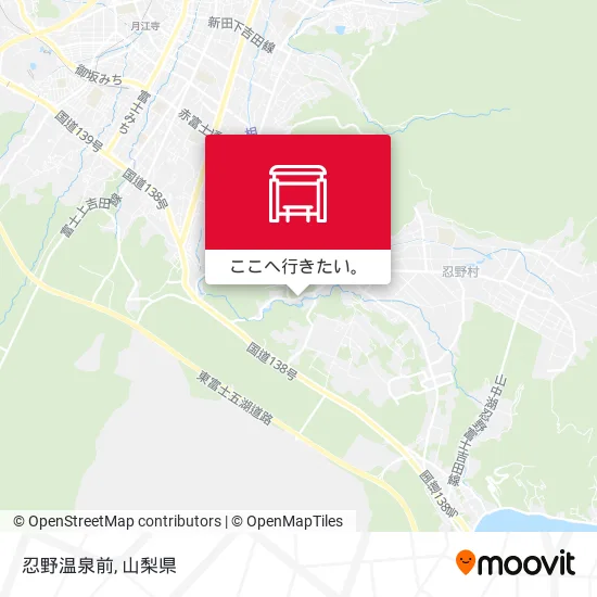 忍野温泉前地図