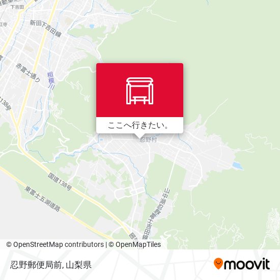 忍野郵便局前地図